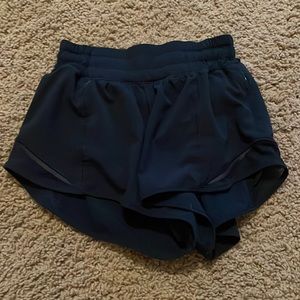 Lululemon Navy Blue Hotty Hot Shorts